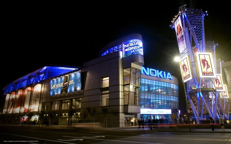 Nokia Theatre at Night — Blue