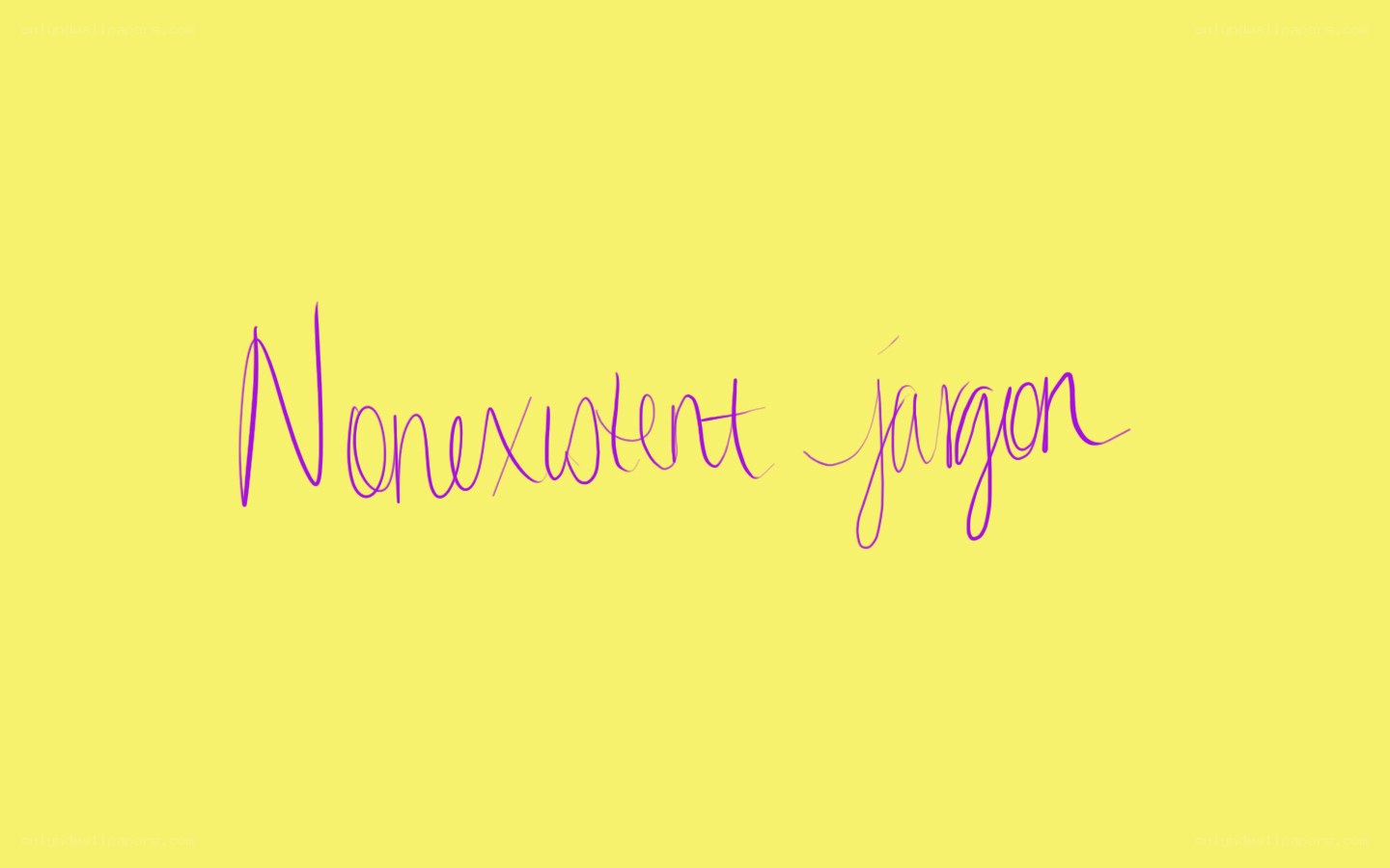 Nonexistent jargon text