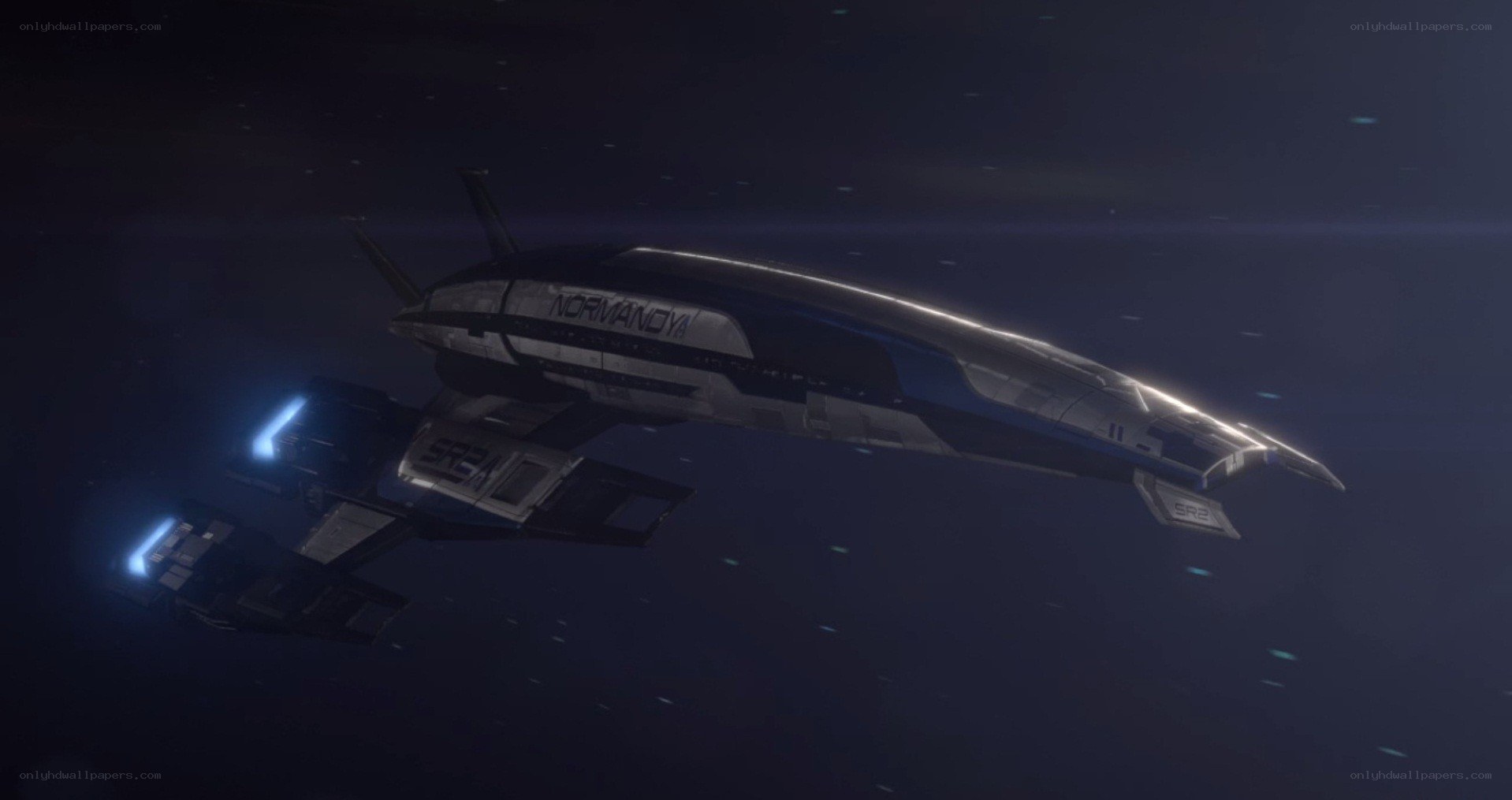 Normandia spaceship in space