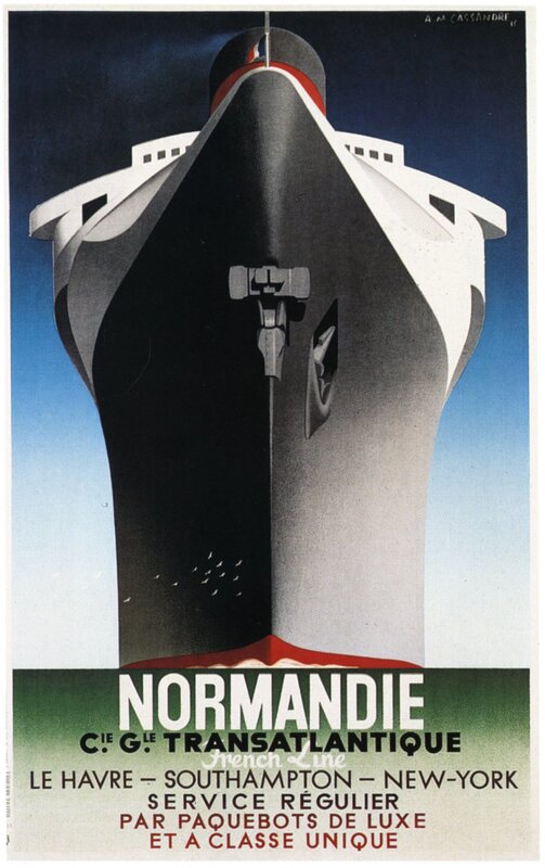Normandie ocean liner poster
