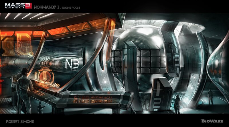 Normandy 3 engine room concept art