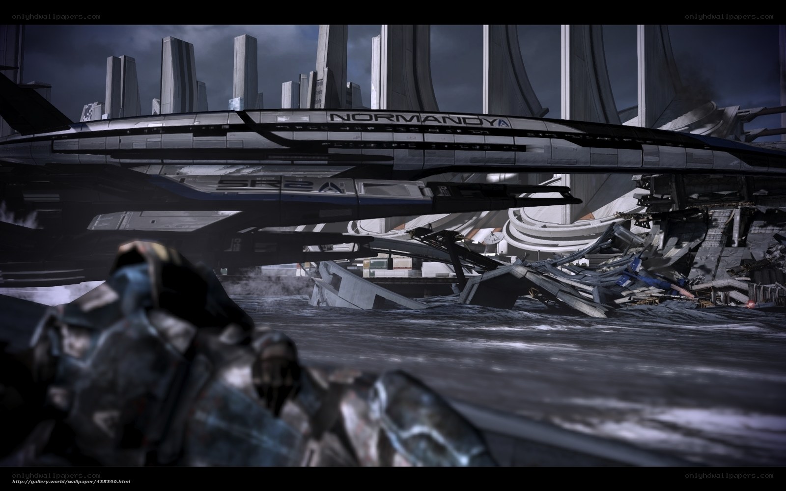 Normandy in a ruined city
