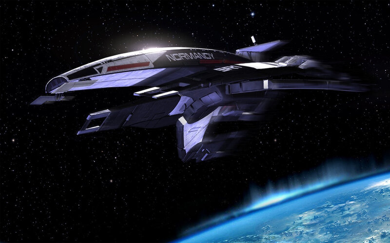 Normandy spacecraft in orbit