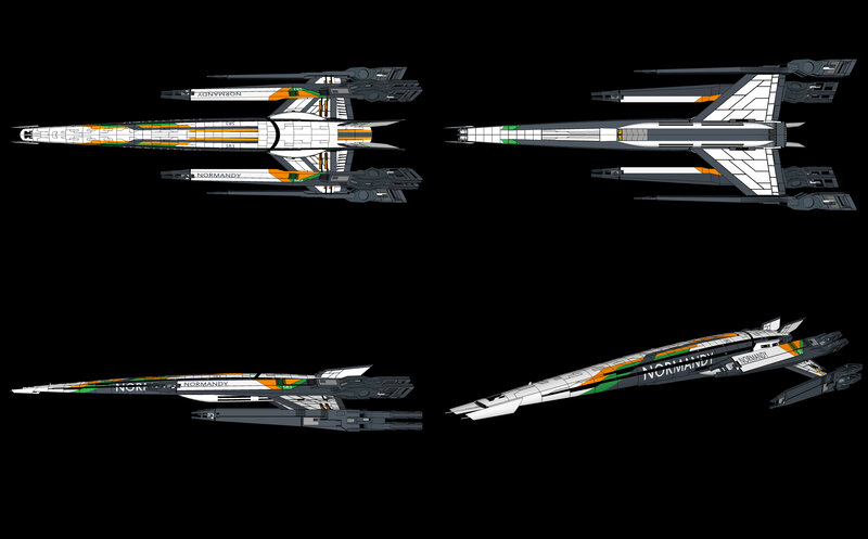 Normandy starship concept art