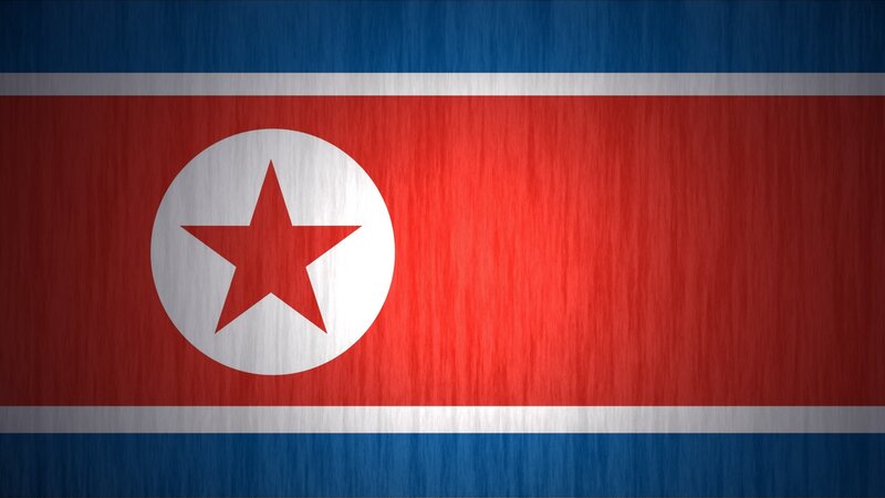 North Korean Flag — Red, Formal, Digital Art
