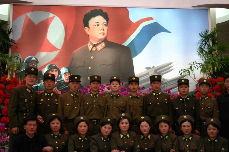 North Korean military group portrait