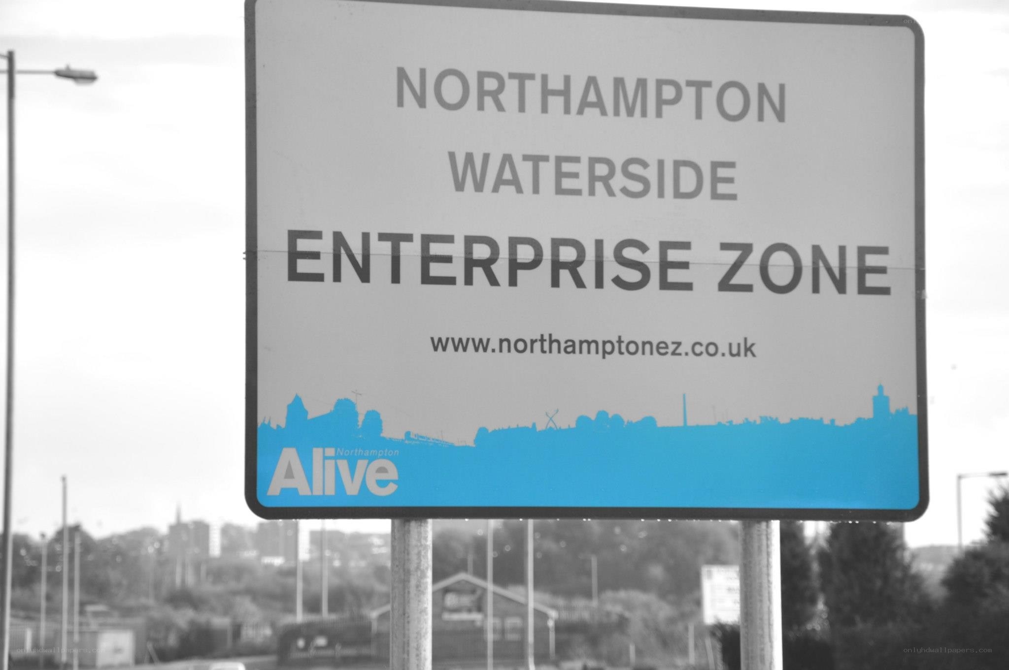 Northampton Waterside Enterprise Zone sign