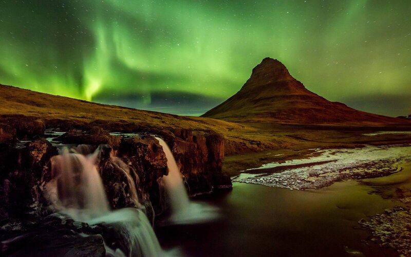 Northern Lights over Mountain