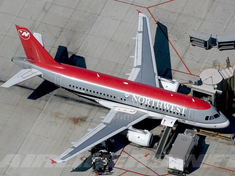 Northwest Airlines aircraft at gate