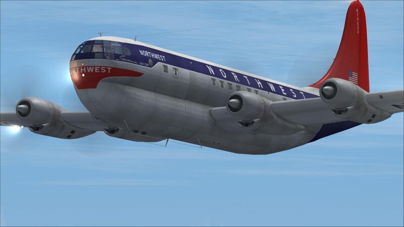 Northwest Airlines aircraft in flight