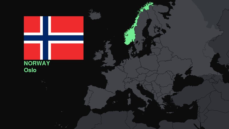 Norway on a Map
