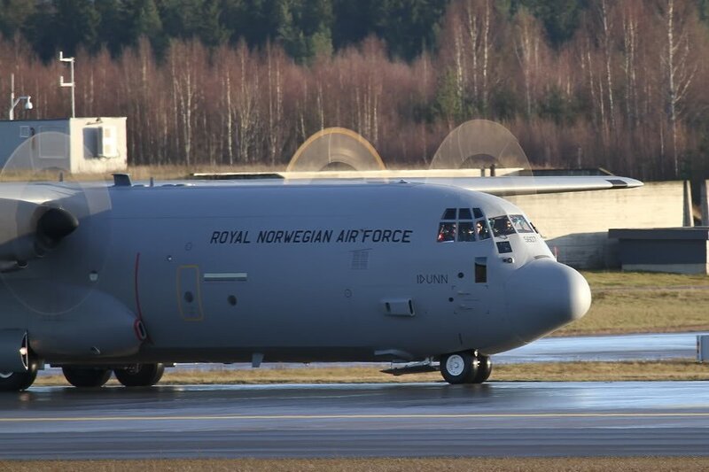 Norwegian Air Force C-130 on runway