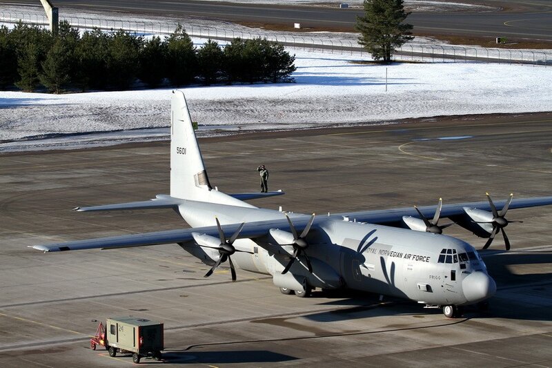 Norwegian Air Force C-130 on tarmac