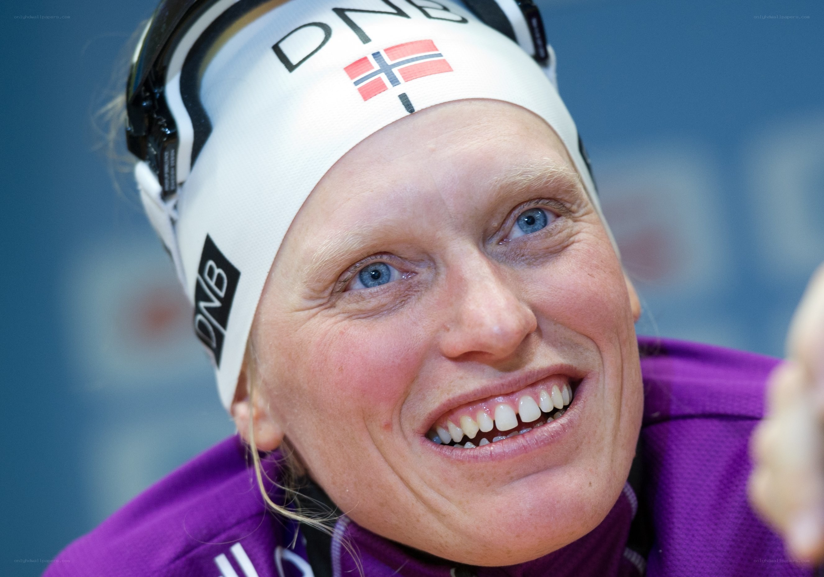 Norwegian athlete smiling