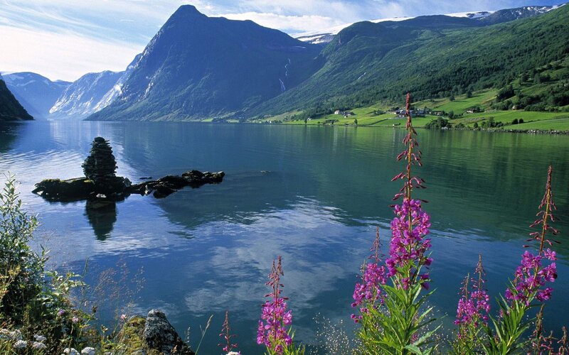 Norwegian fjord landscape