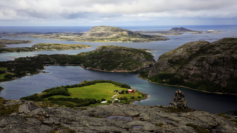 Norwegian Fjord Landscape — Green