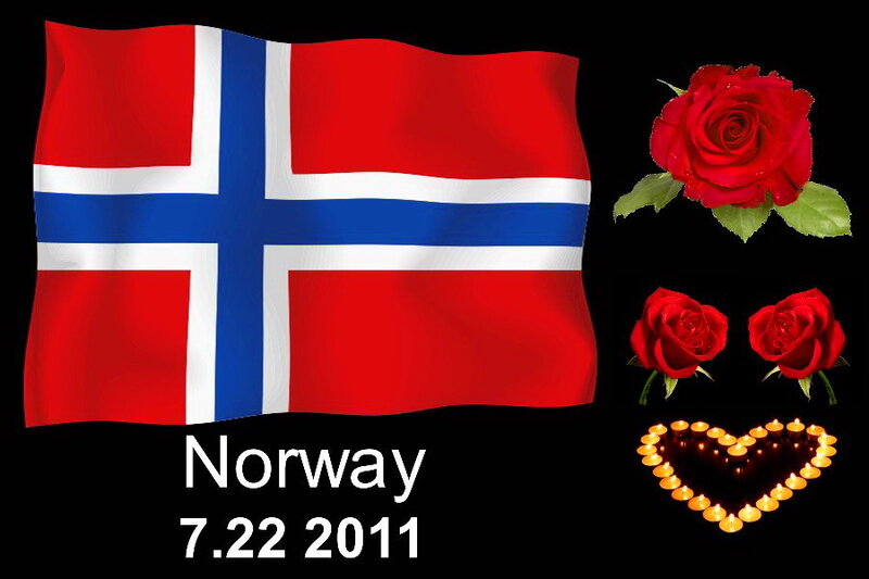 Norwegian Flag and Roses