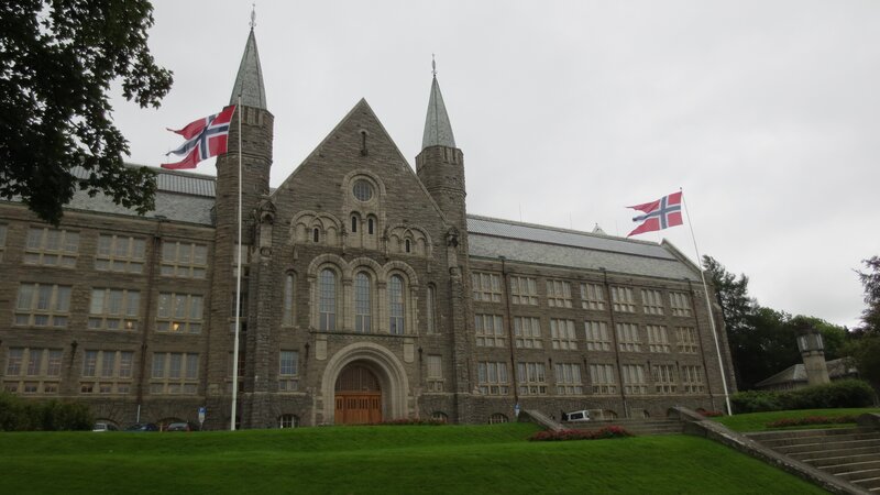 Norwegian Flag on Building