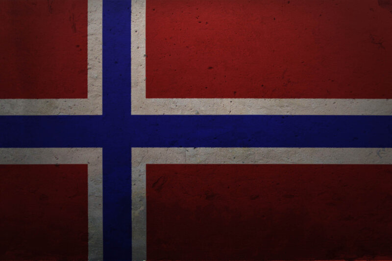 Norwegian flag on textured surface