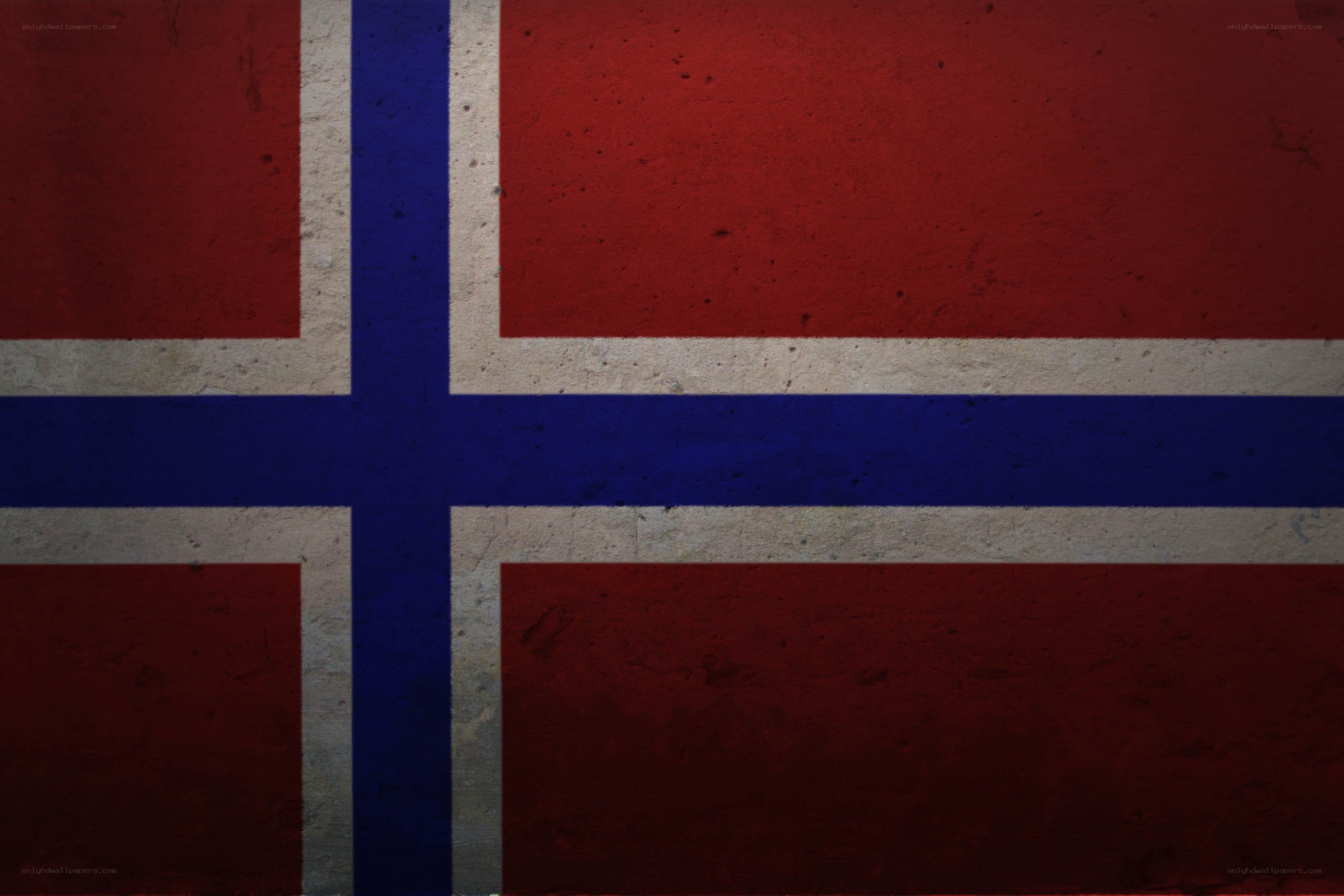 Norwegian flag on textured surface
