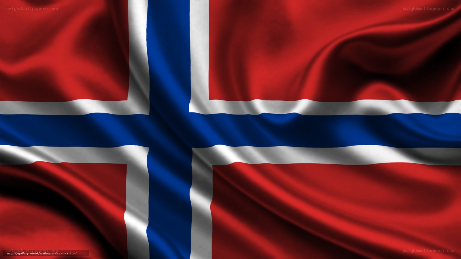 Norwegian flag waving