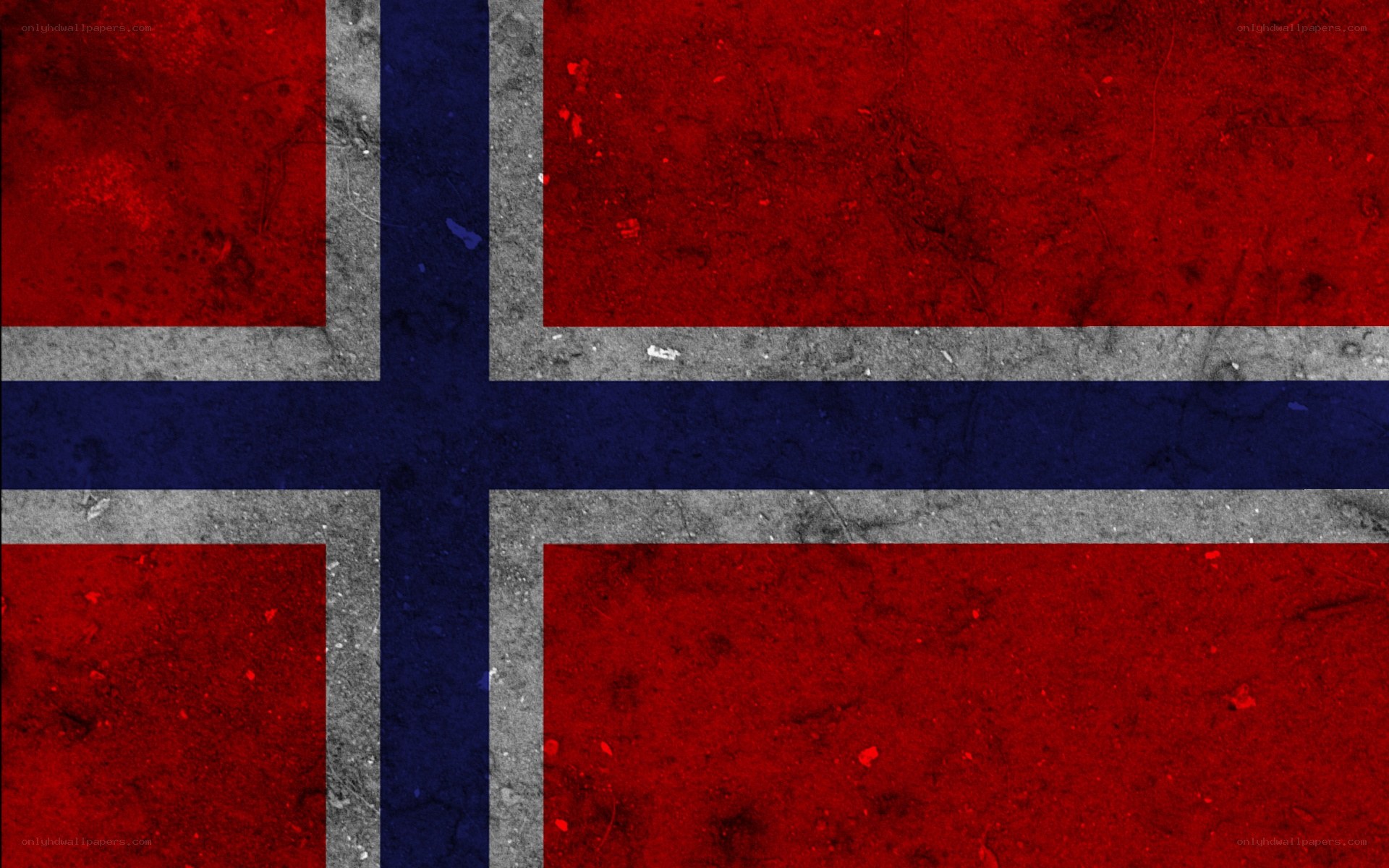 Norwegian flag with grunge texture