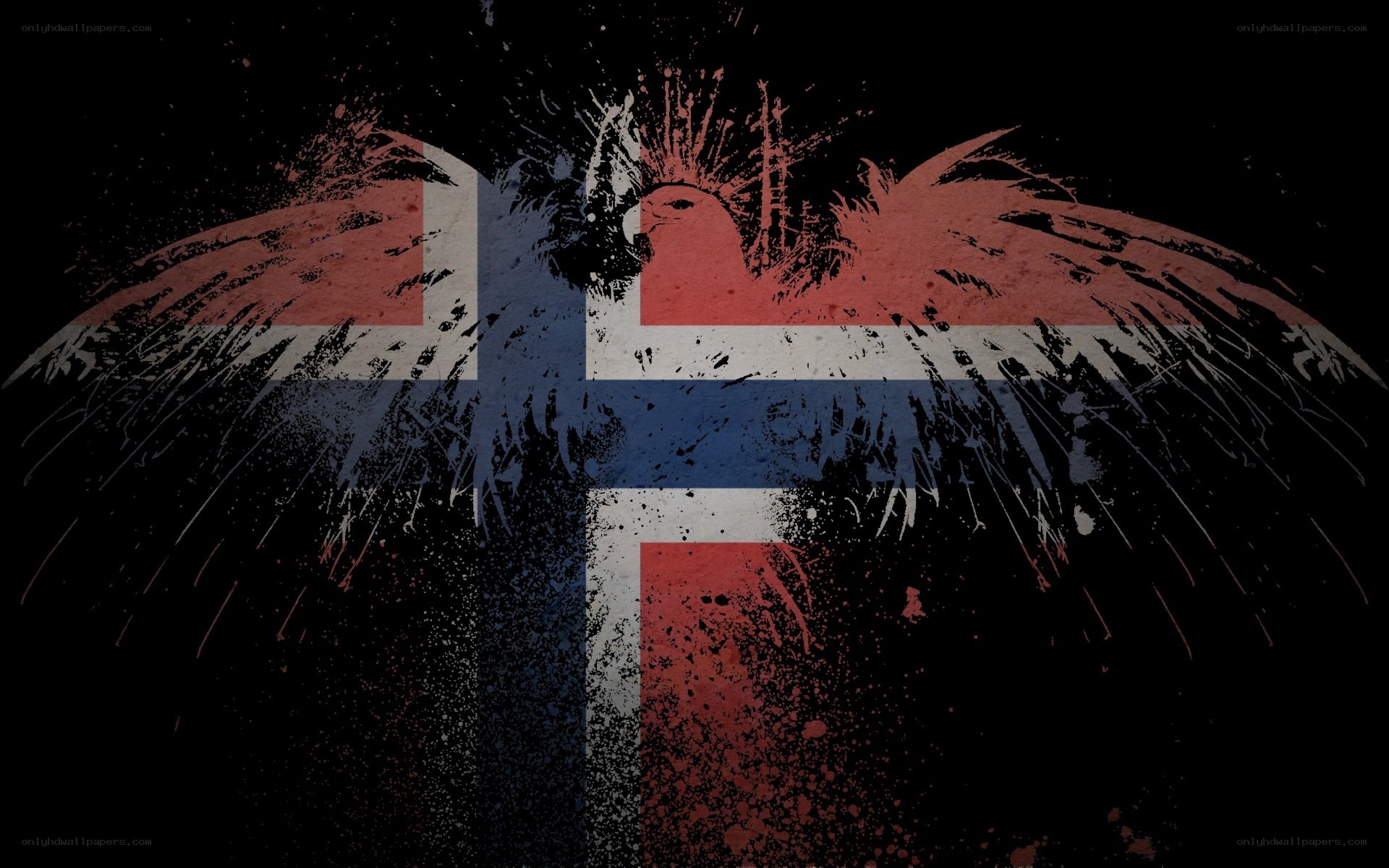 Norwegian flag with grunge texture