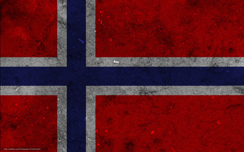 Norwegian flag with grunge texture