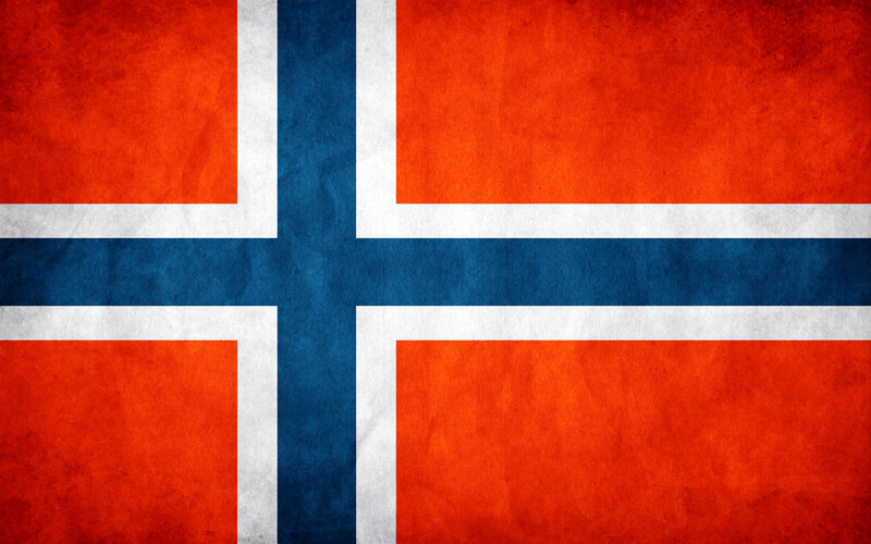 Norwegian flag with texture