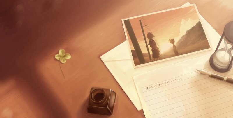 Nostalgic desk scene