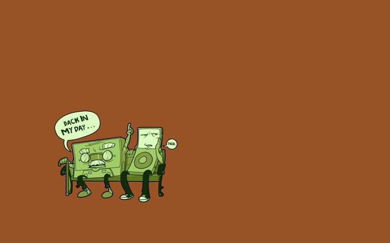 Nostalgic tech characters