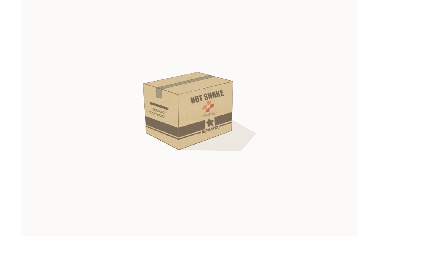 Not Snake cardboard box