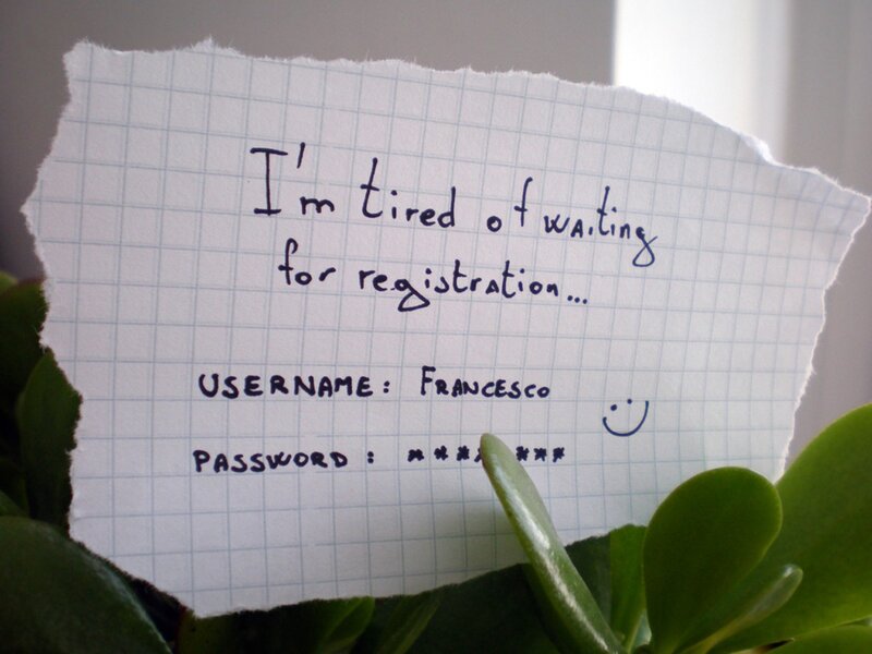 note about registration