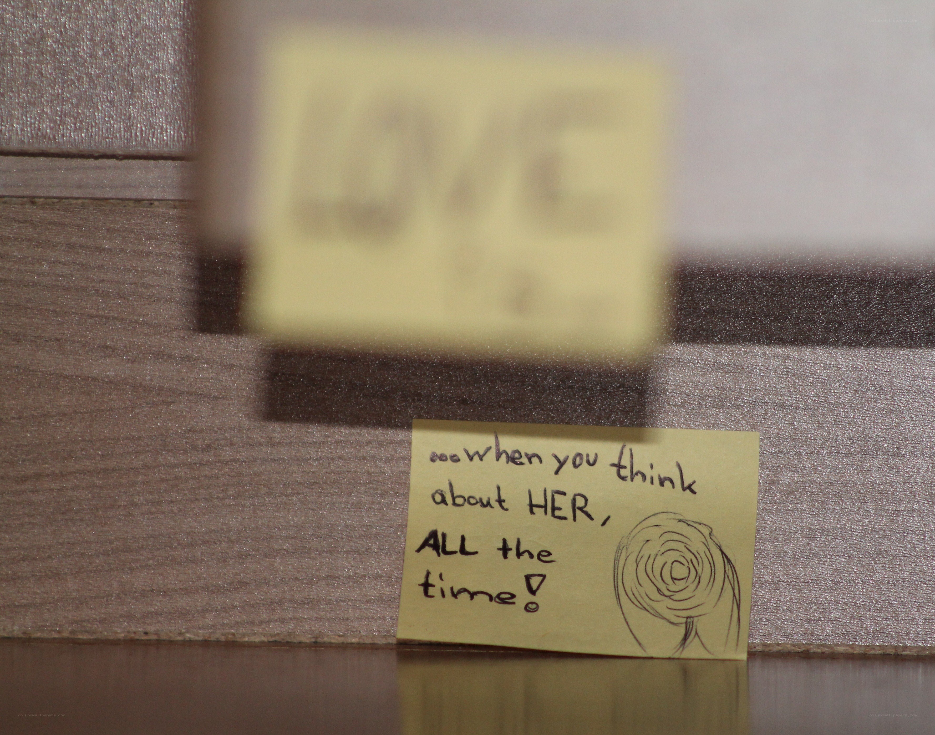 note about thinking of her