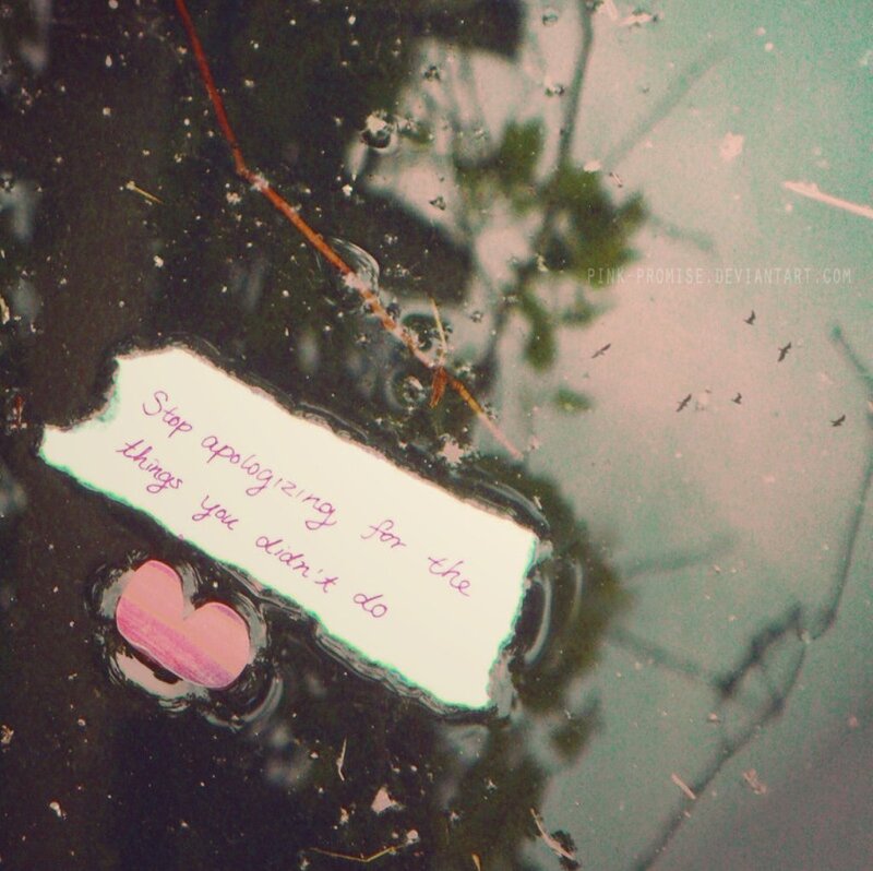 Note and Heart in Water