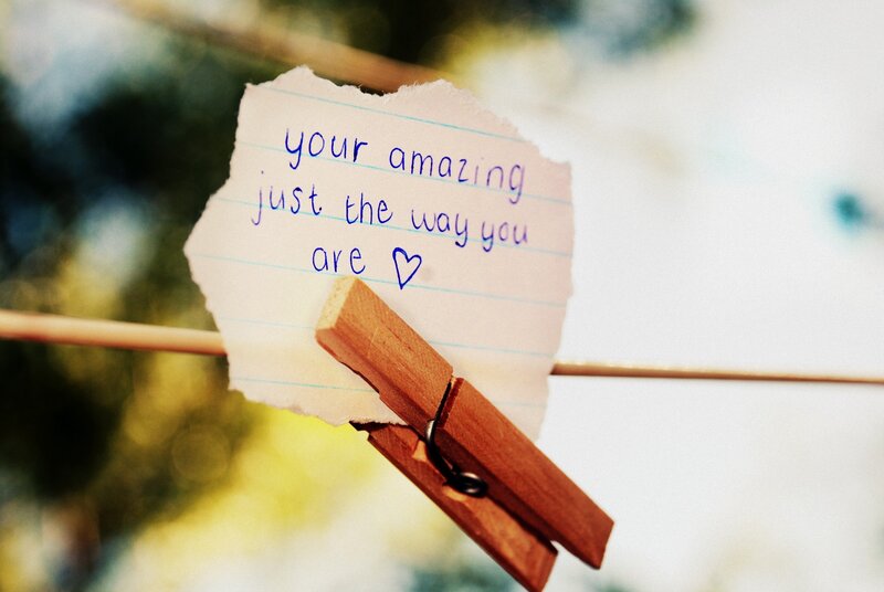 note on a clothesline