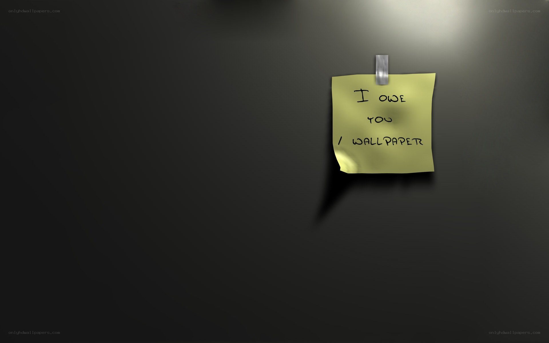 note on dark wall