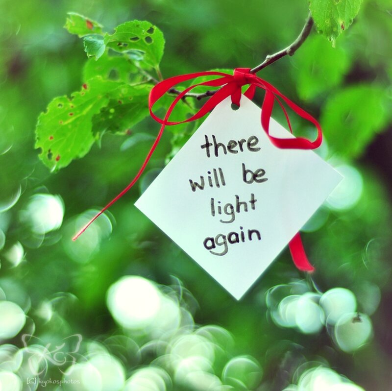 Note on Tree Branch — Green, Hopeful