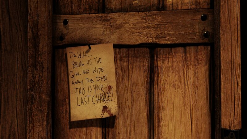 Note on Wooden Door — Brown, Dark