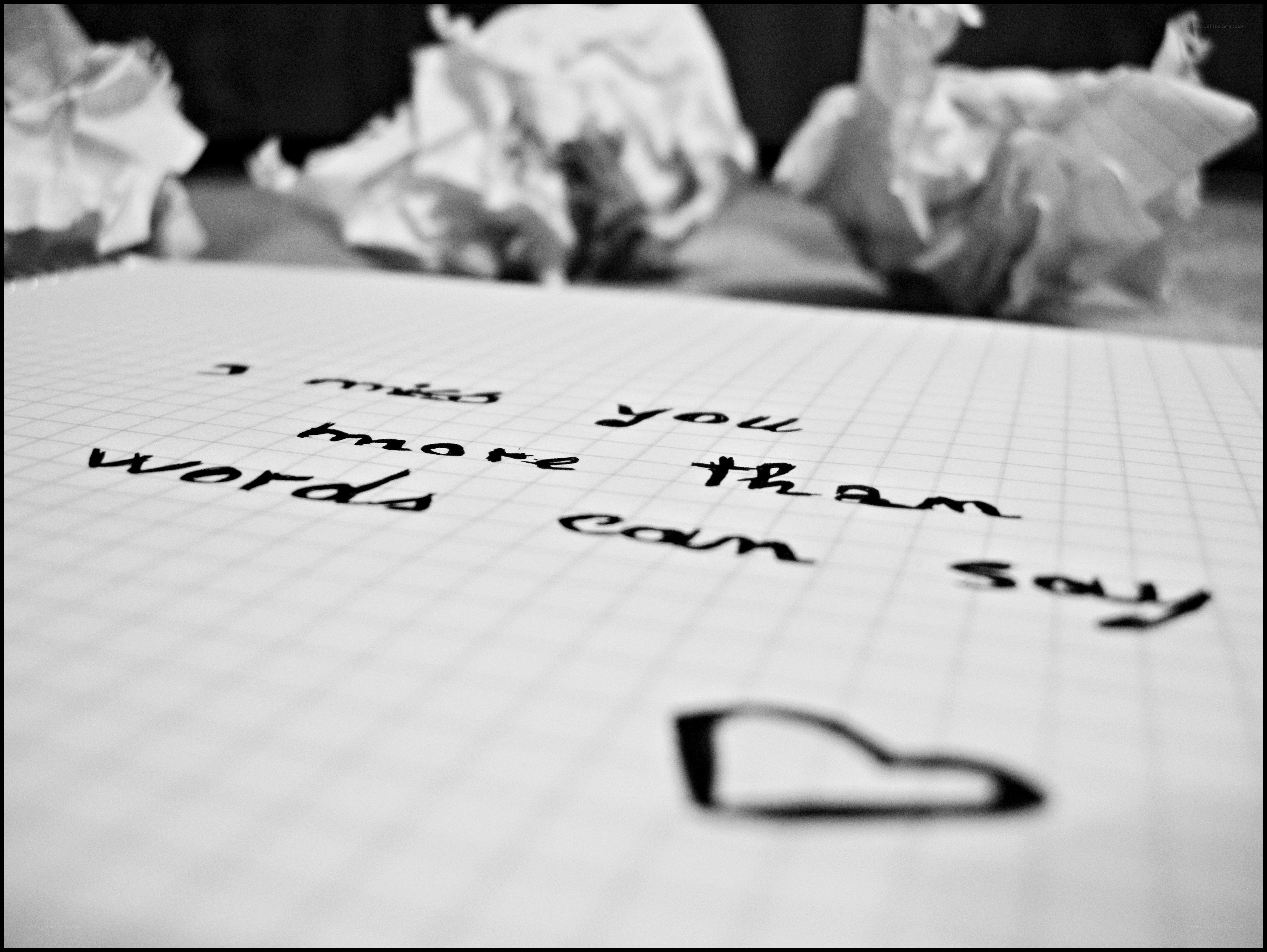 note with crumpled paper