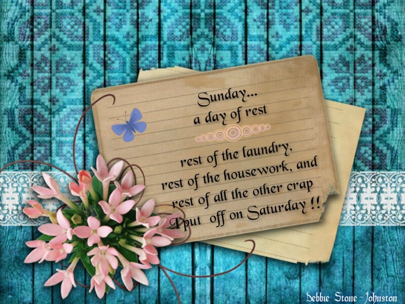 Note with Flowers — Blue