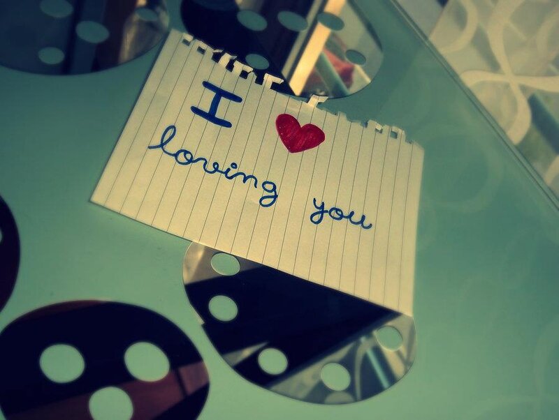 Note with I Love You — Green