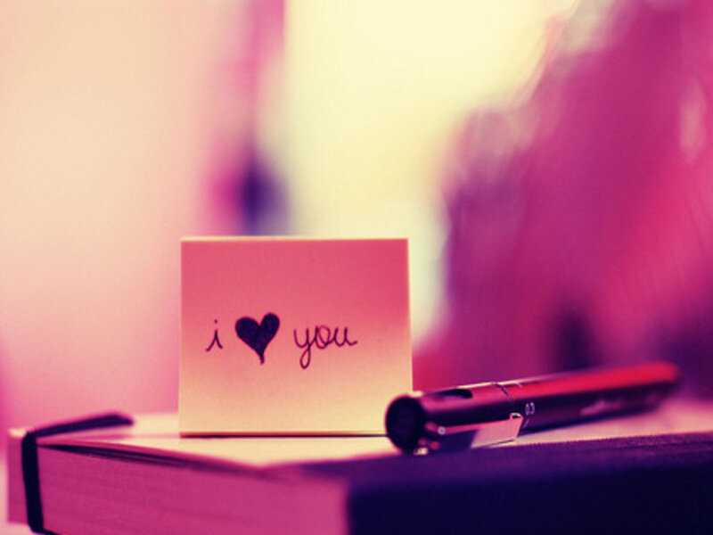 Note with I Love You