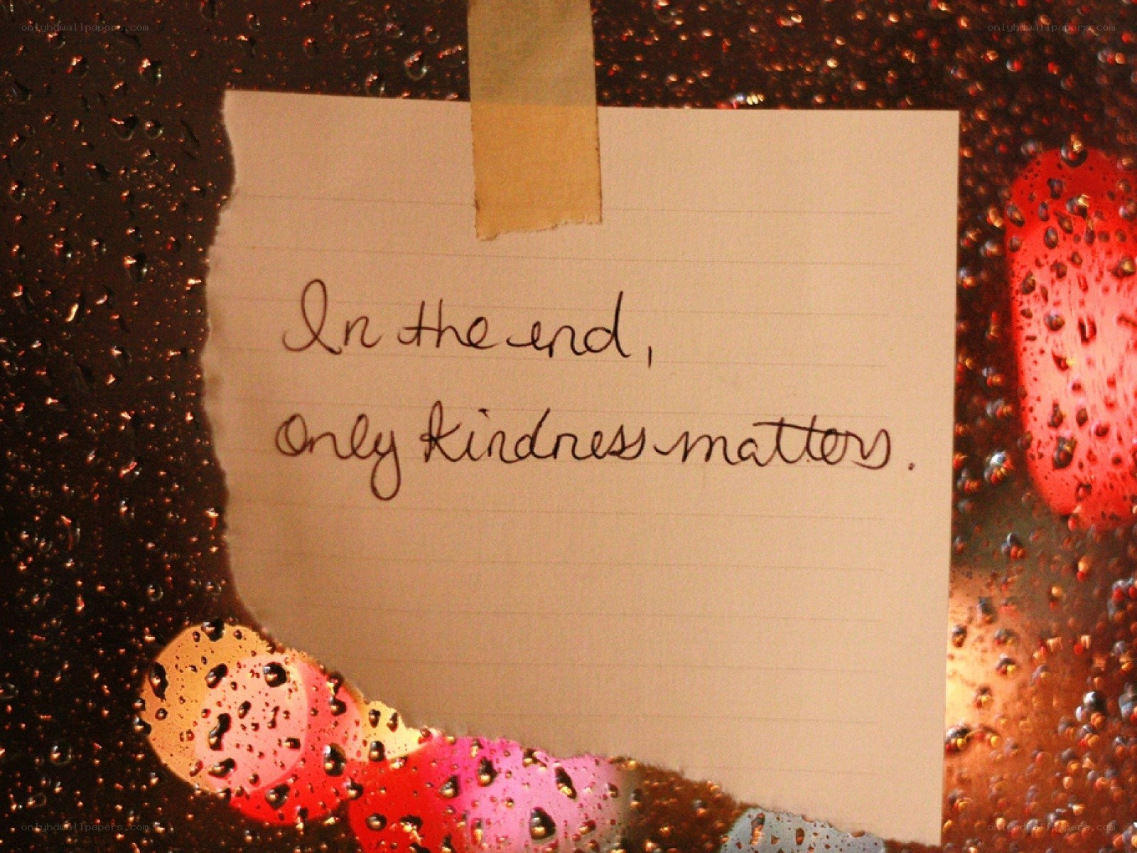 note with kind message