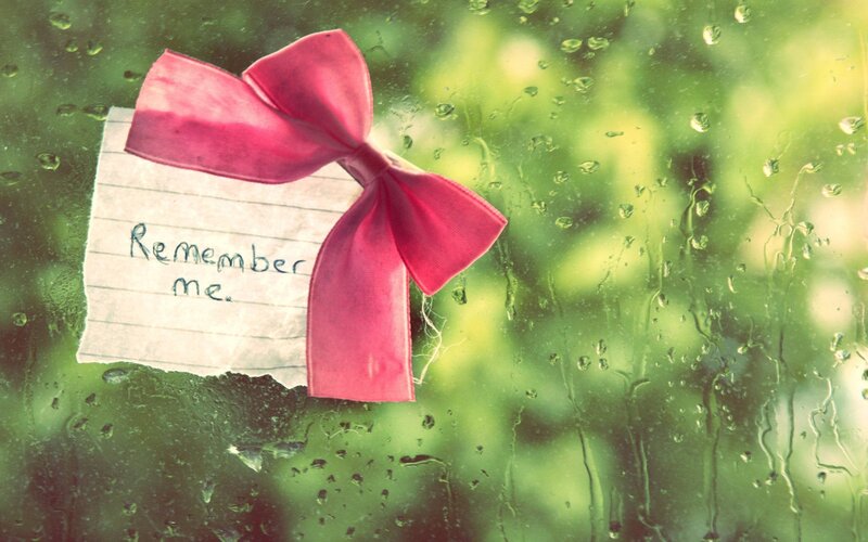 Note with Pink Bow — Green, Melancholic