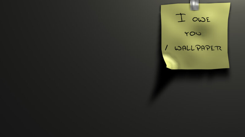 note with text on dark background