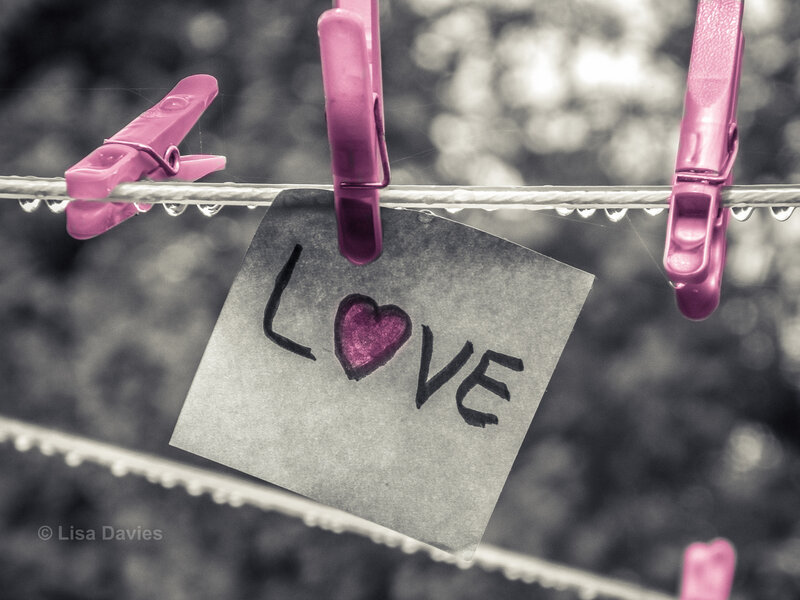 Note with Word Love
