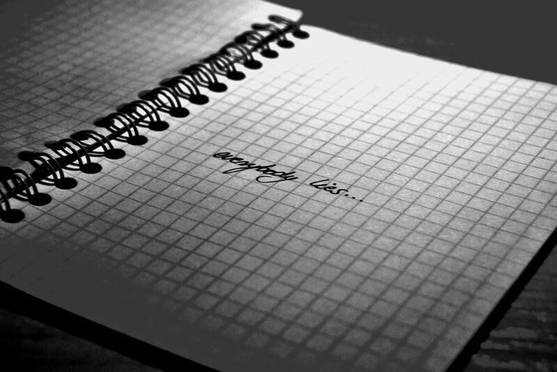 notebook with handwritten text