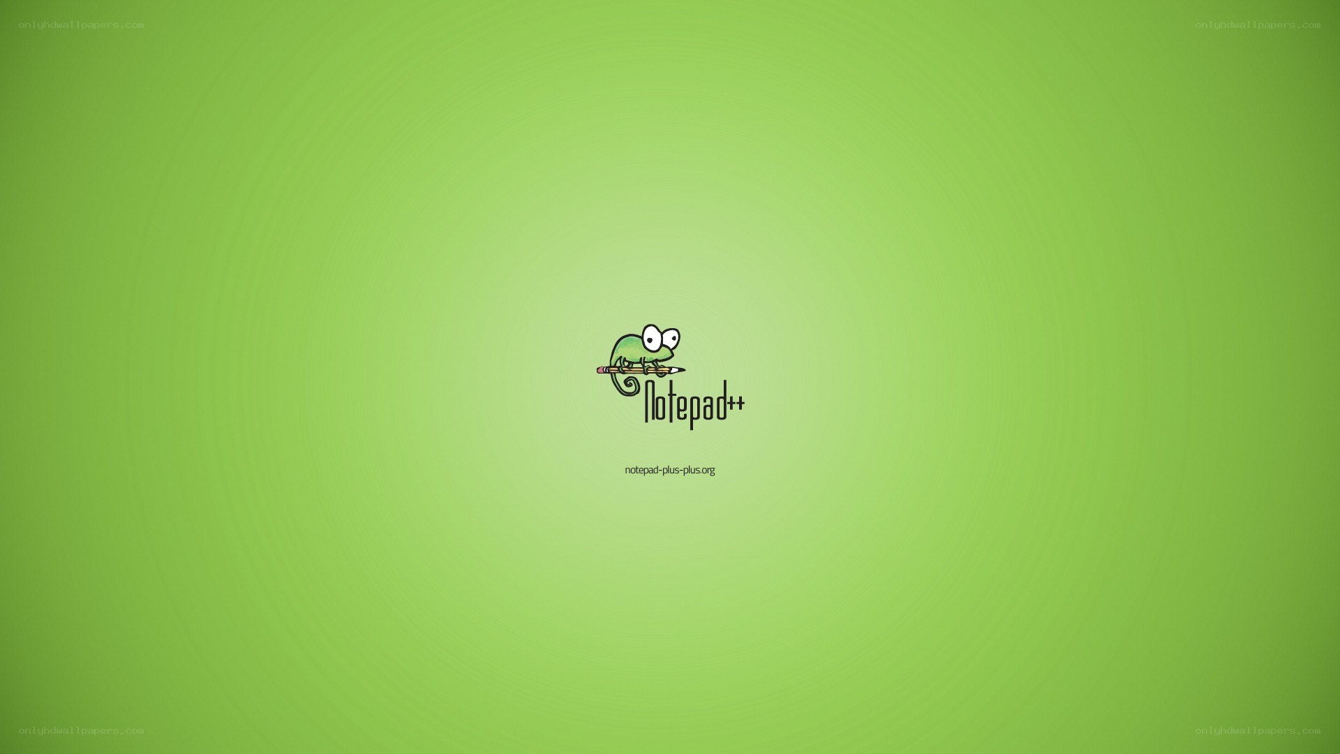 Notepad++ logo on green background