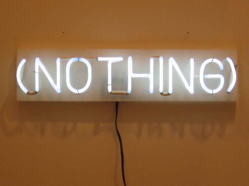 (nothing) neon sign